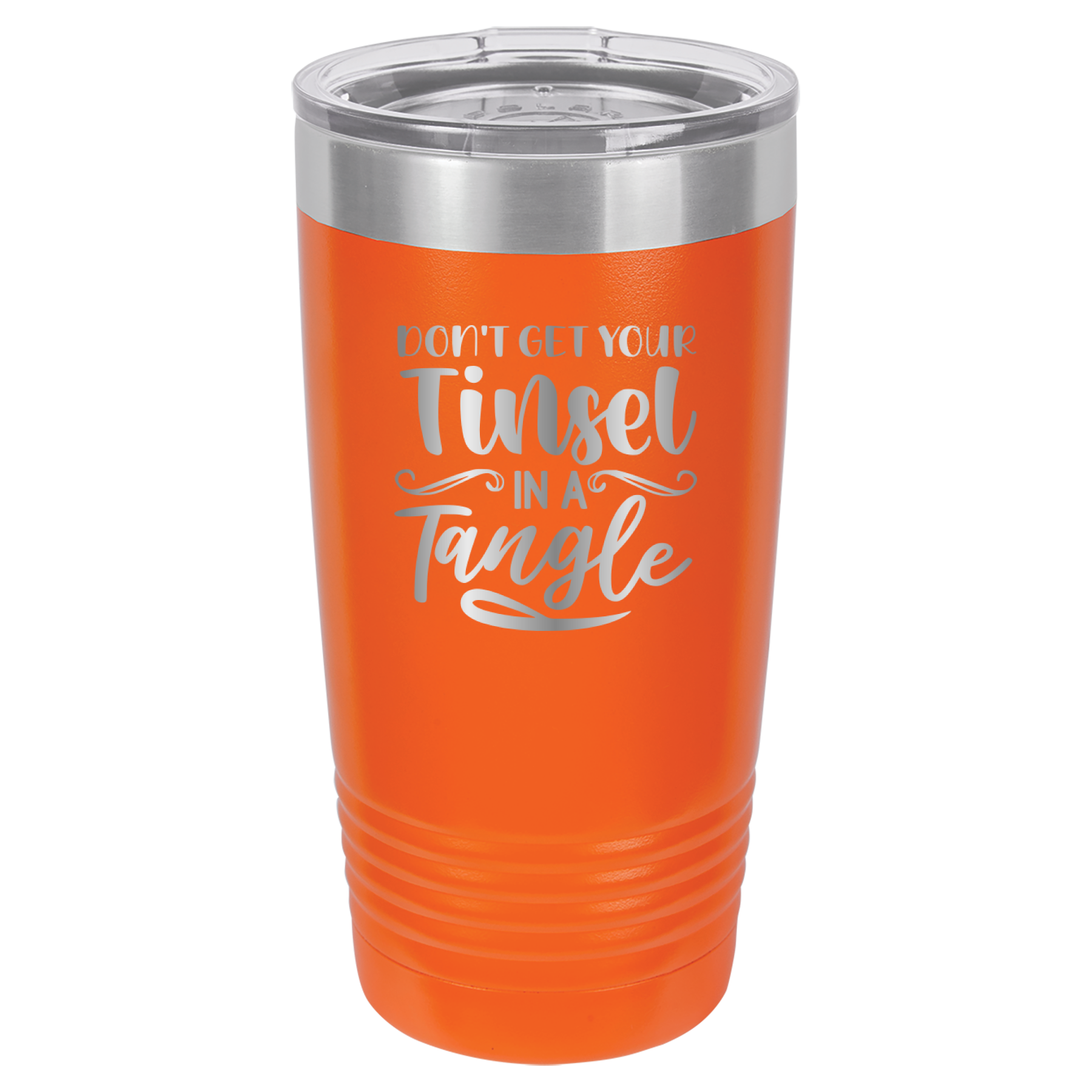 Don't Get Your Tinsel In A Tangle - 20oz Polar Camel Tumbler - Orange image