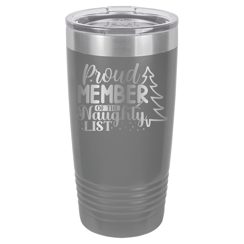 Proud Member of the Naughty List - 20oz Polar Camel Tumbler - Gray image