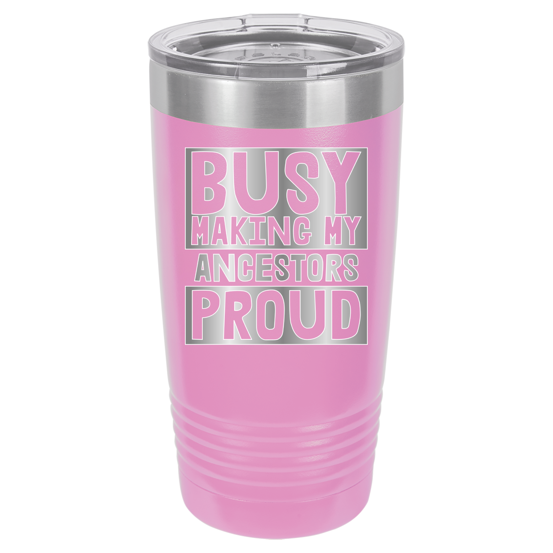 Busy Making My Ancestors Proud - 20oz Polar Camel Tumbler - Light Purple image
