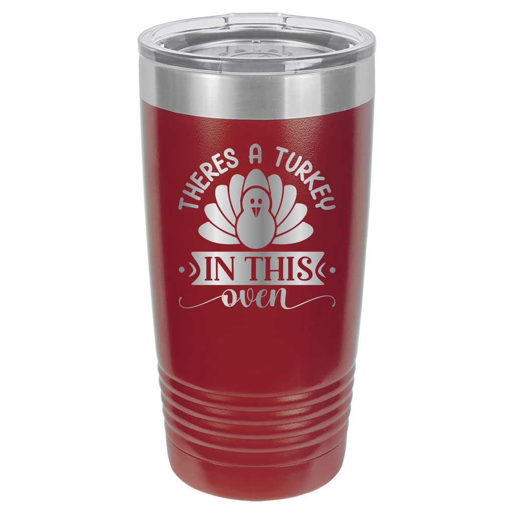 There's A Turkey In This Oven - 20oz Polar Camel Tumbler image 8