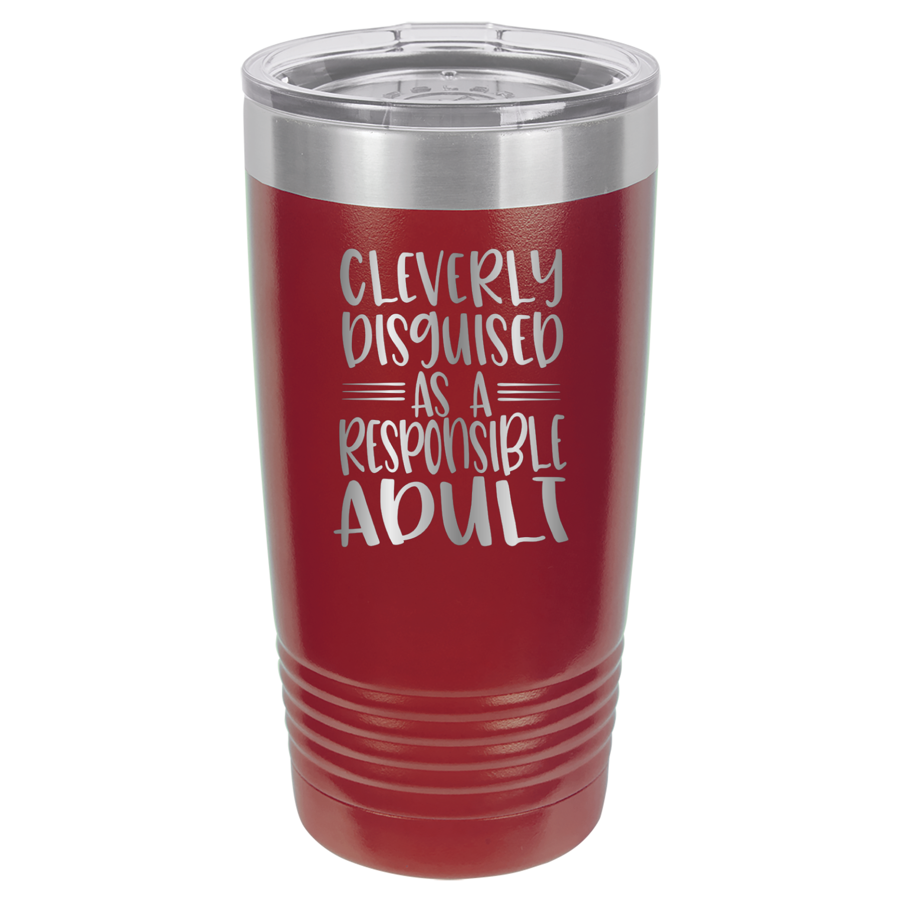 Cleverly Disguised As A Responsible Adult - 20oz Polar Camel Tumbler image 0