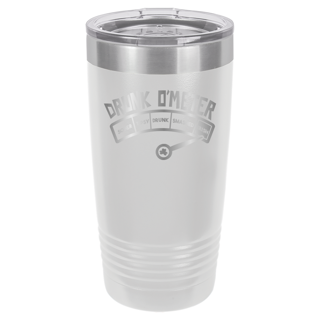 St. Patrick's Day Tumbler - How drunk?  Irish! - 20oz Tumbler - White image