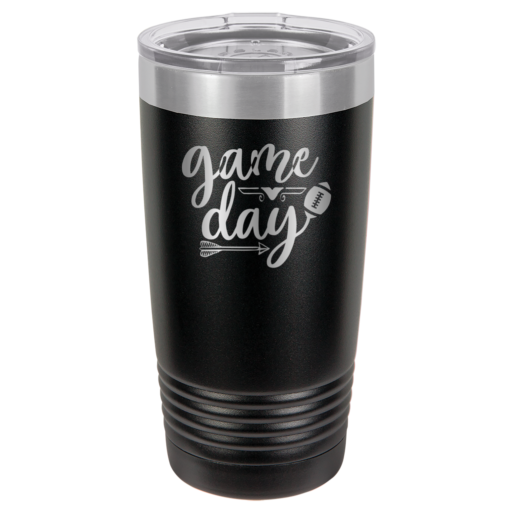 Game Day - Football - 20oz Polar Camel Tumbler - Black image