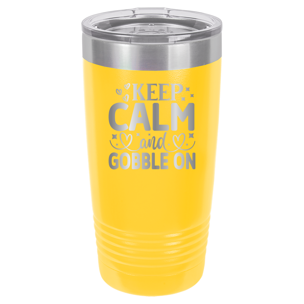 Keep Calm and Gobble On - 20oz Polar Camel Tumbler image 1