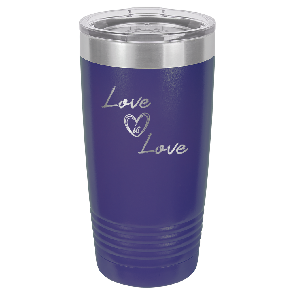 Love is Love - 20oz Polar Camel Tumbler - Pride - Purple image