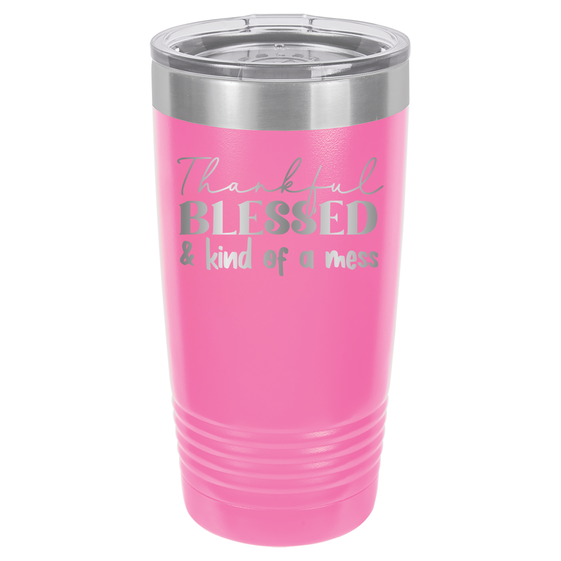 Thankful, Blessed, And Kind Of A Mess - 20oz Polar Camel Tumbler image 6