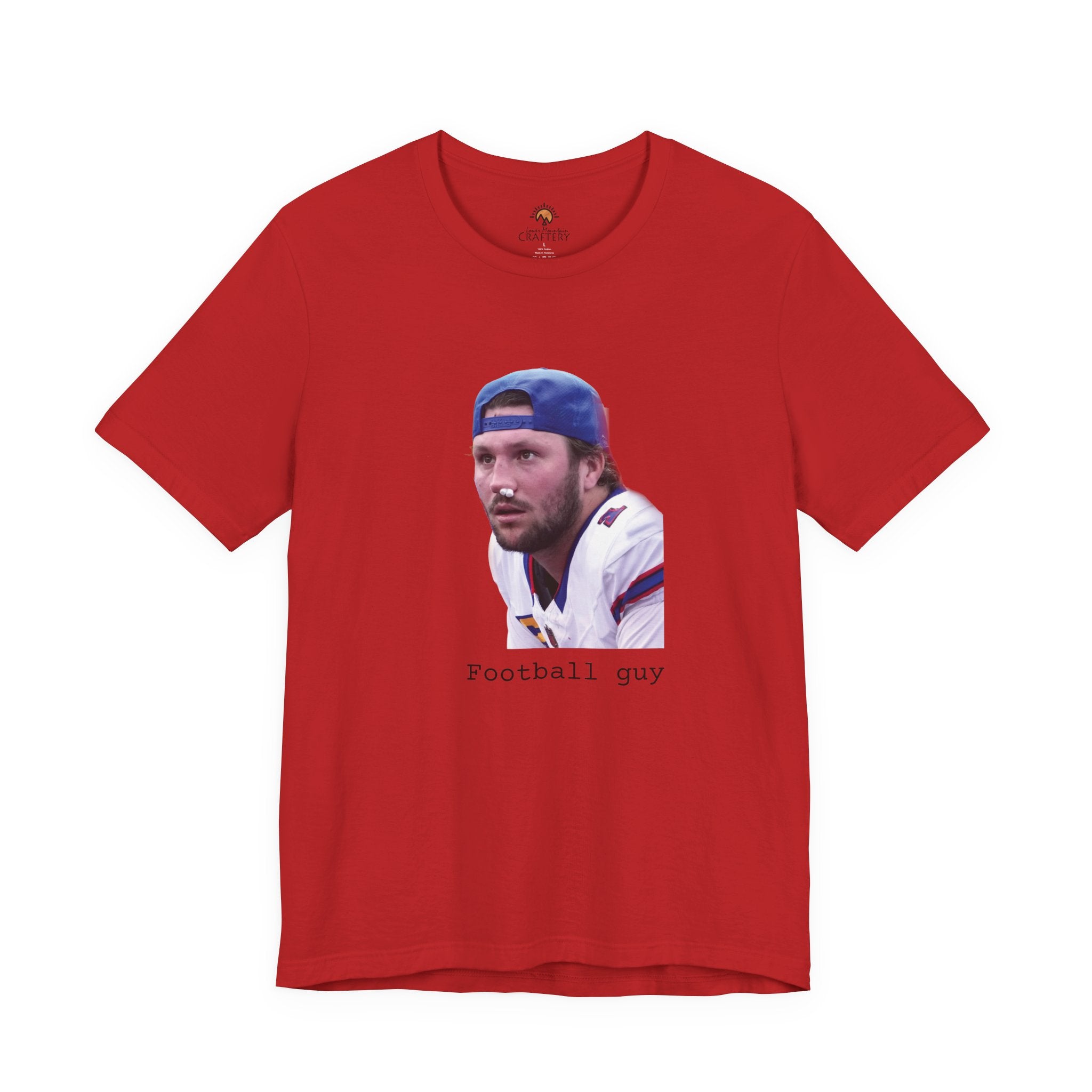 Josh Allen Football Guy Unisex Tee, Buffalo Bills Fan Gift, Short Sleeve T-Shirt, Game Day Shirt, Tough Quarterback Tee, Sports Fan Apparel
