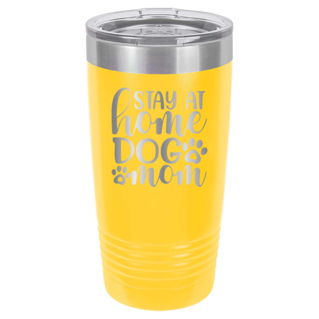 Stay At Home Dog Mom - 20oz Polar Camel Tumbler - Yellow image