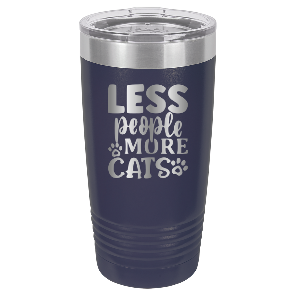 Less People More Cats - 20oz Polar Camel Tumbler image 9