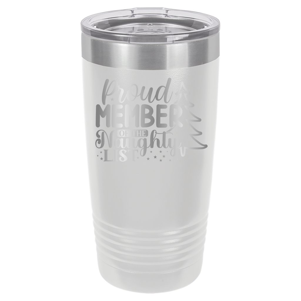 Proud Member of the Naughty List - 20oz Polar Camel Tumbler - White image