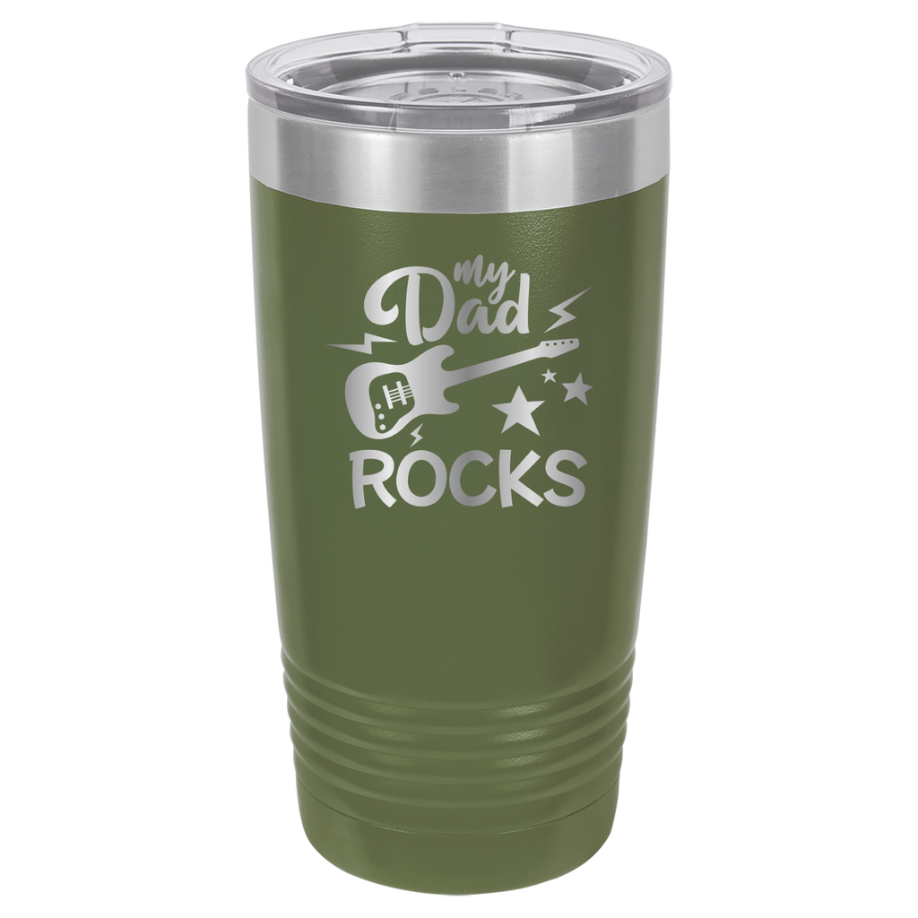 My Dad Rocks - 20oz Polar Camel Tumbler - Olive Green image