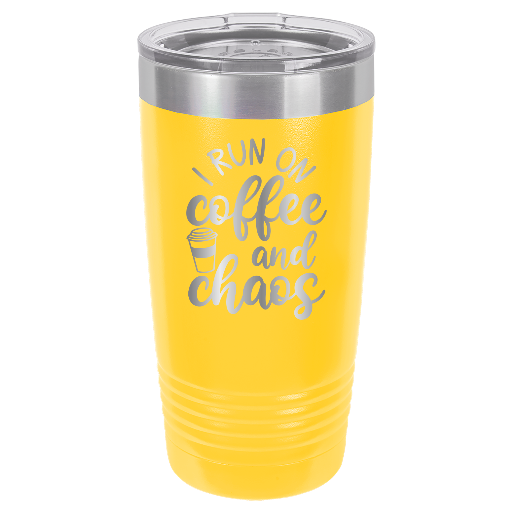 I Run on Coffee and Chaos - 20oz Polar Camel Tumbler image 17