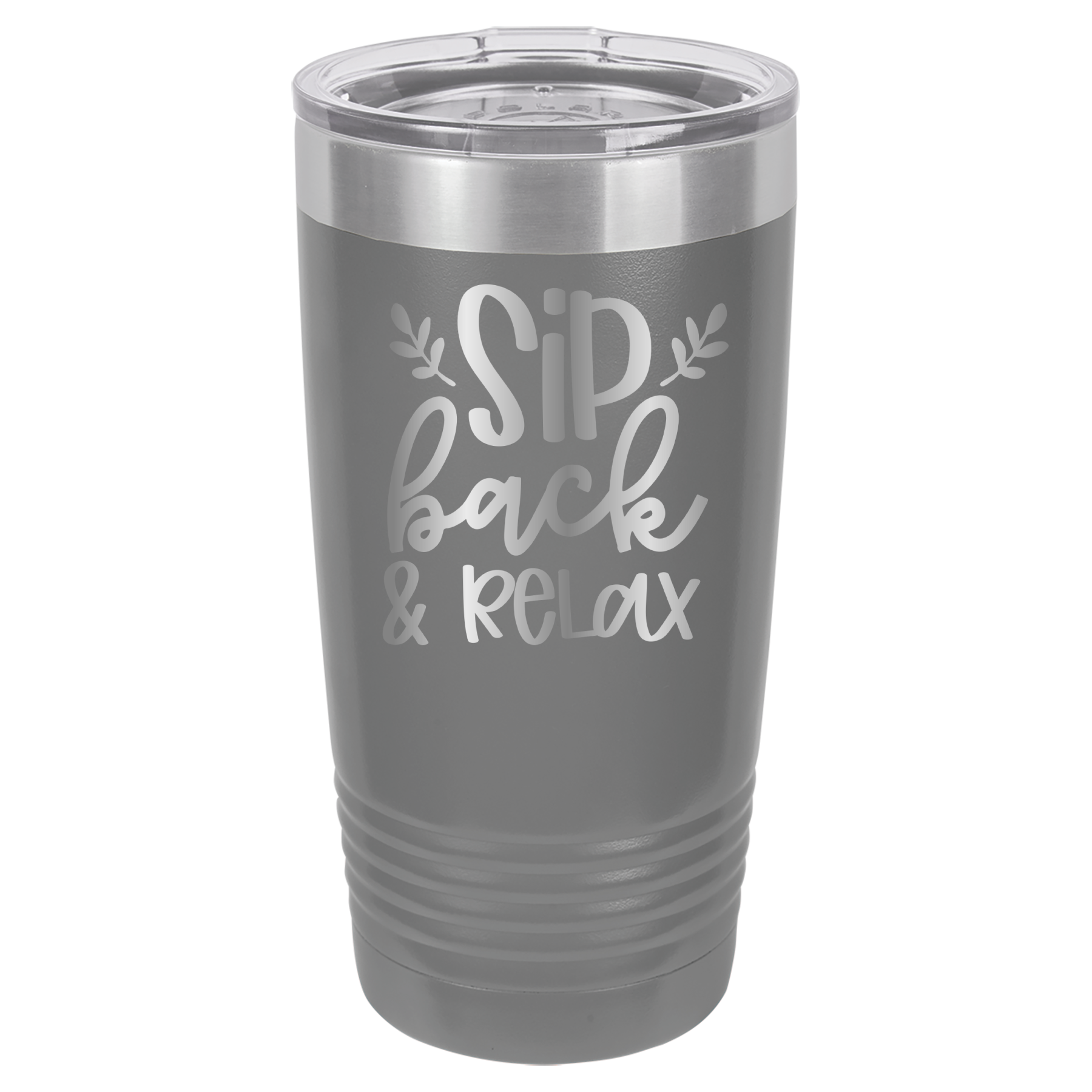 Sip Back & Relax - 20oz Polar Camel Tumbler - Gray image