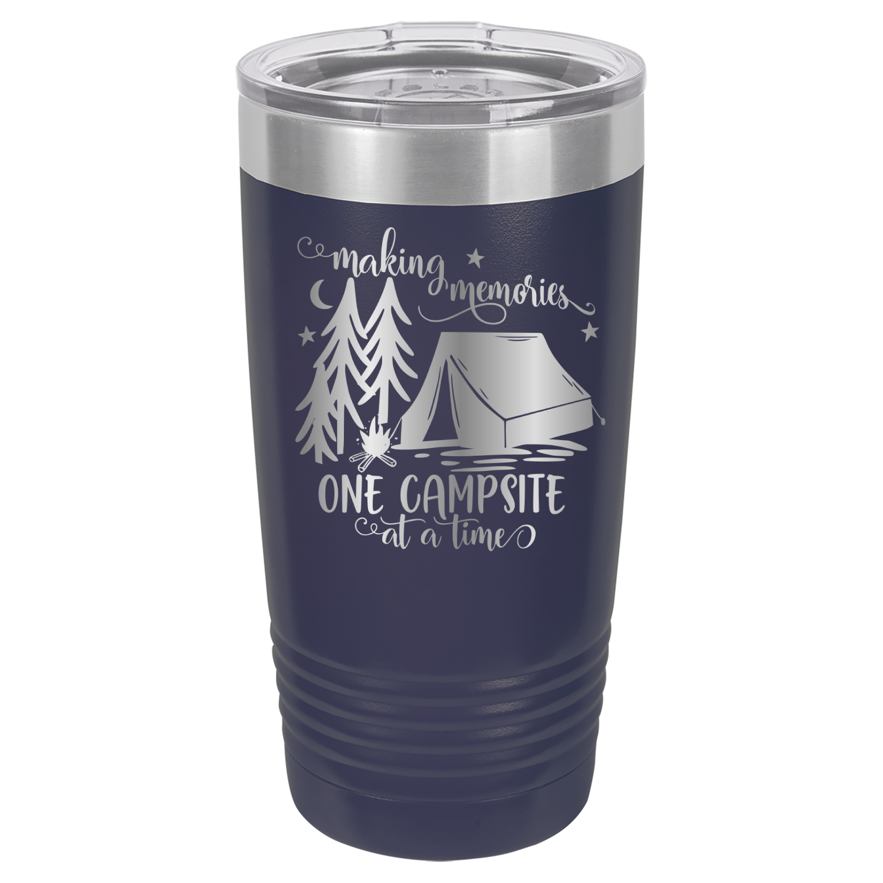 Making Memories One Campsite At A Time - 20oz Polar Camel Tumbler - Navy image