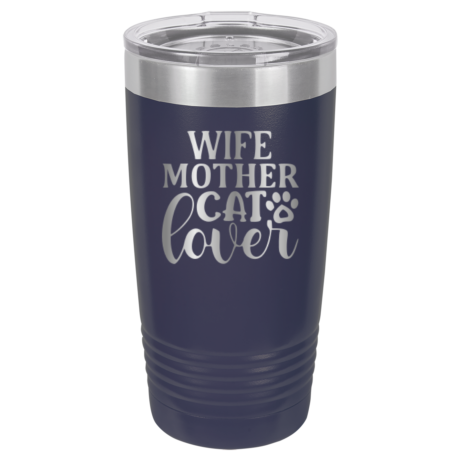 Wife, Mother, Cat Lover - 20oz Polar Camel Tumbler image 9