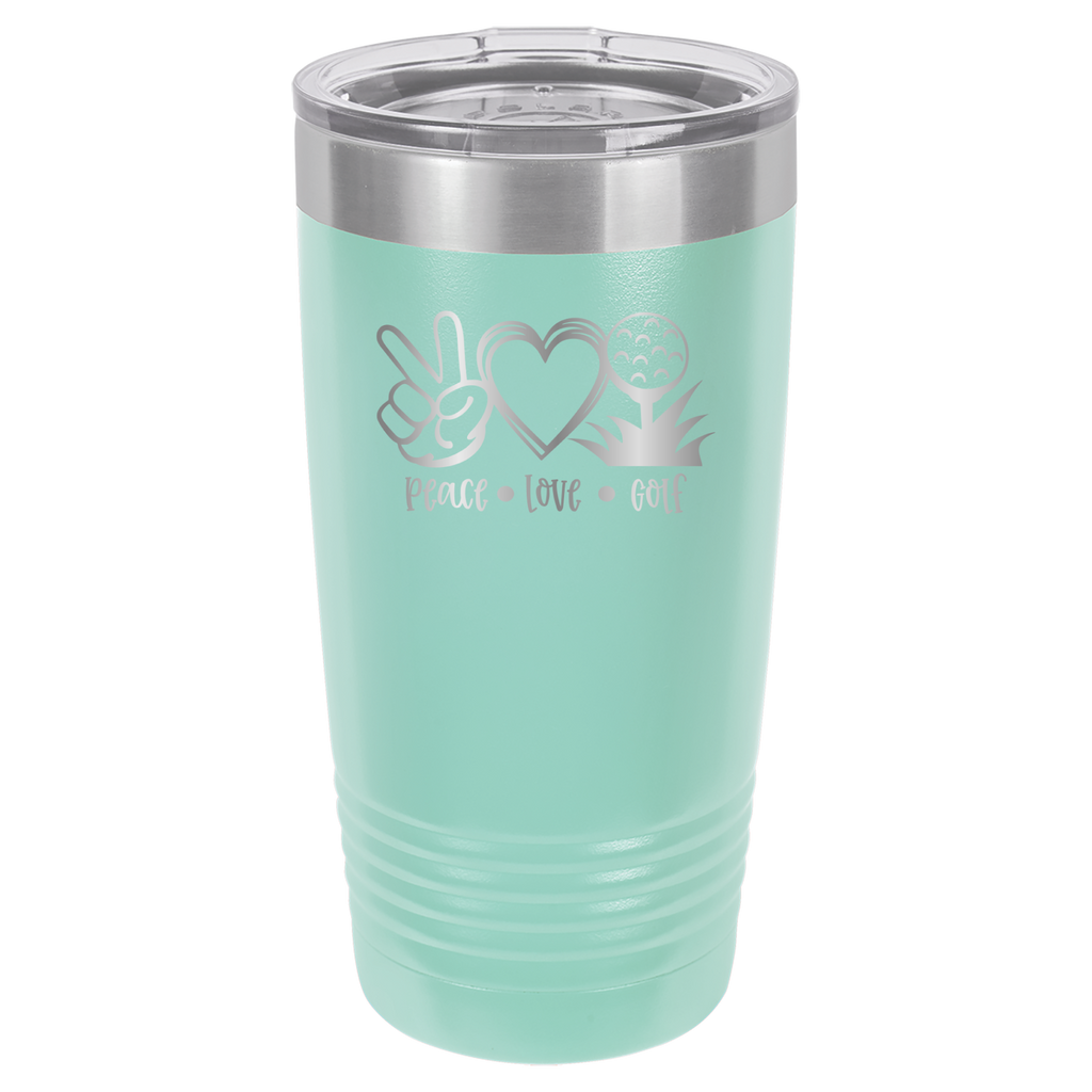 Peace, Love, Golf - 20oz Polar Camel Tumbler image 15