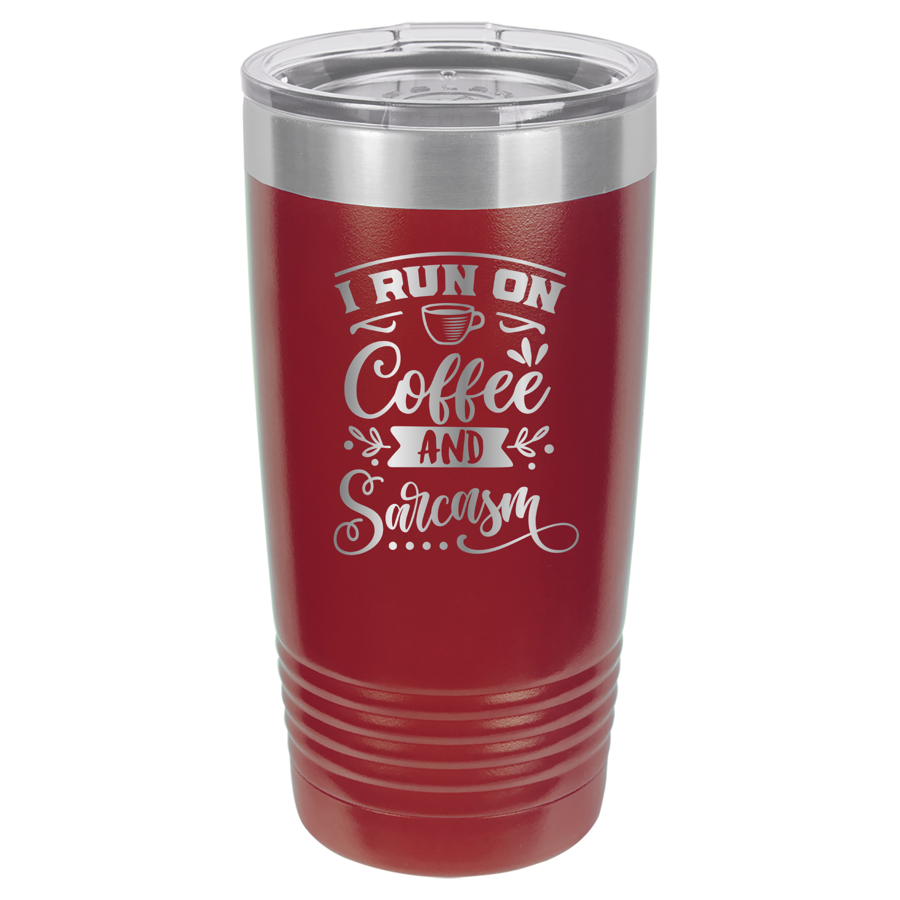 I Run On Coffee and Sarcasm - 20oz Polar Camel Tumbler image 8