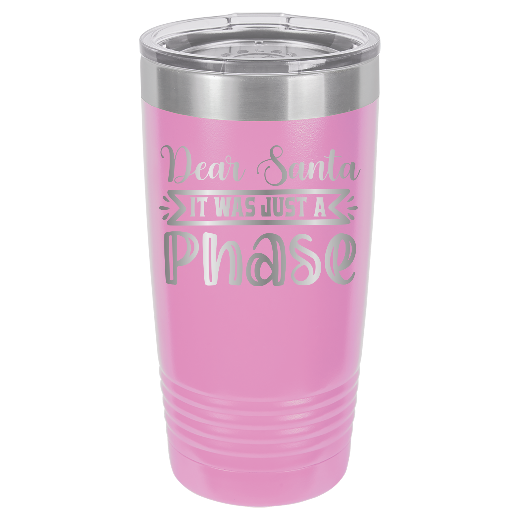 Dear Santa It Was Just A Phase - 20oz Polar Camel Tumbler - Light Purple image