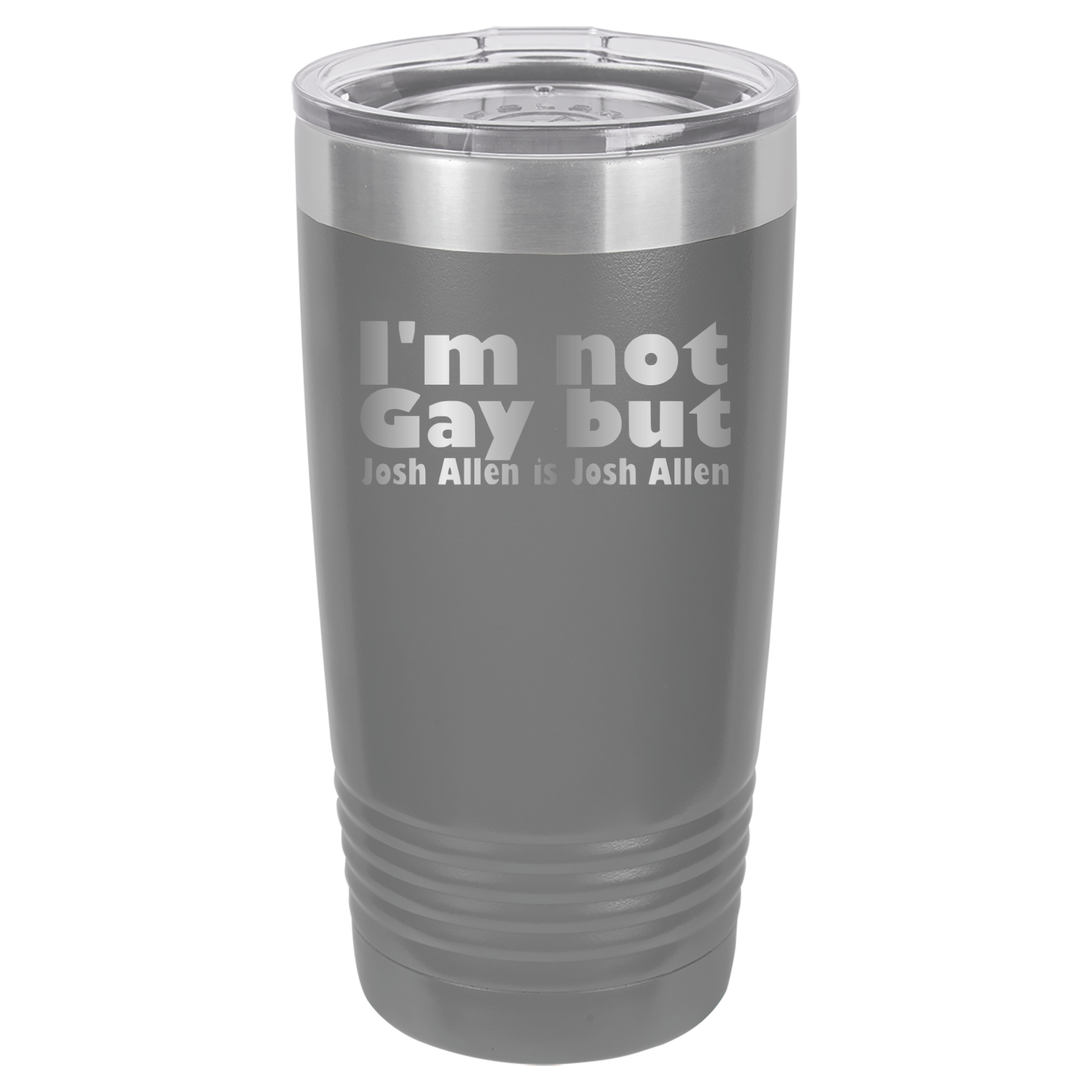 I'm Not Gay But Josh Allen Is Josh Allen - 20oz Polar Camel Tumbler - Gray image