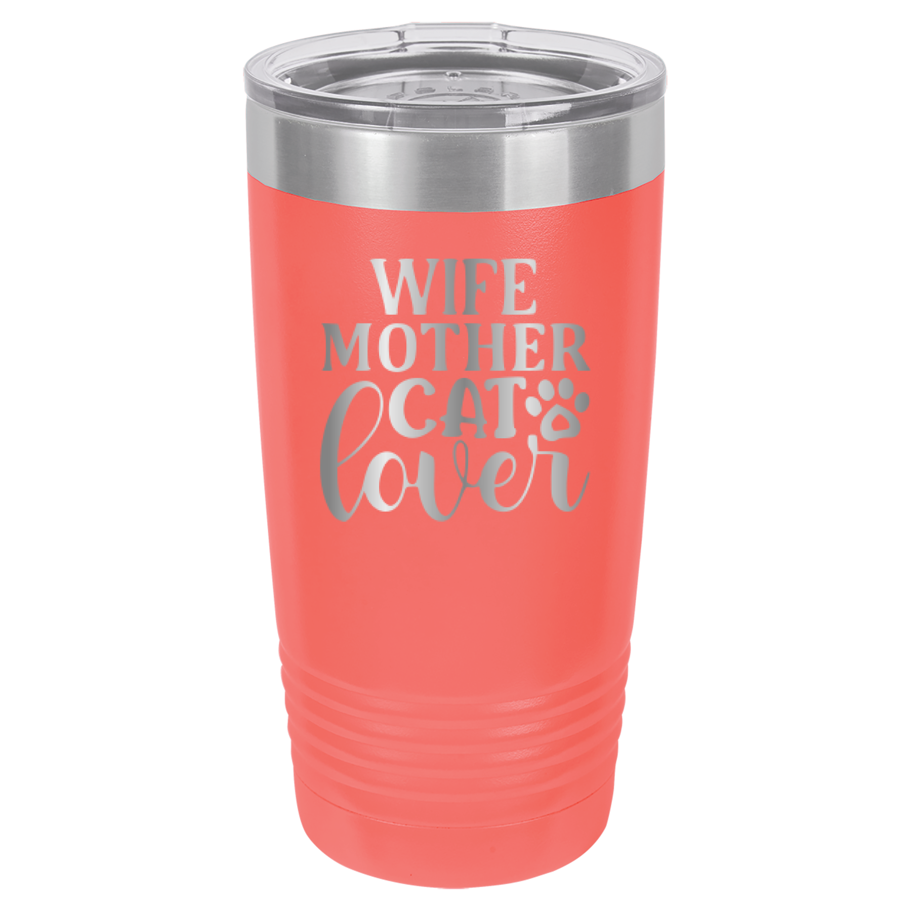 Wife, Mother, Cat Lover - 20oz Polar Camel Tumbler image 15