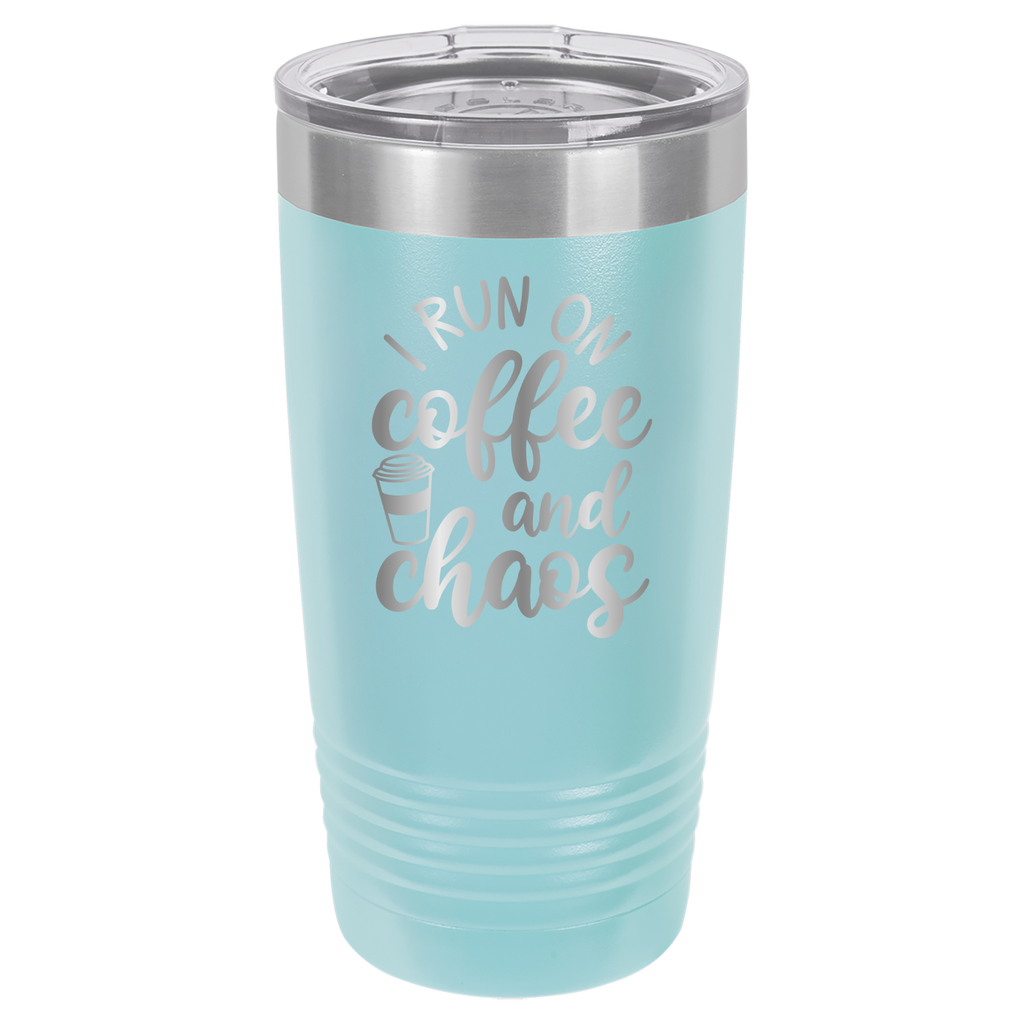 I Run on Coffee and Chaos - 20oz Polar Camel Tumbler image 6