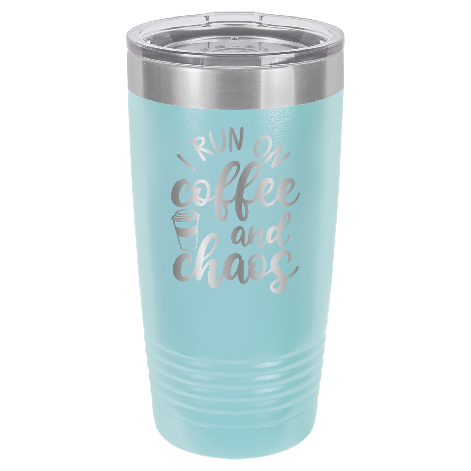 I Run on Coffee and Chaos - 20oz Polar Camel Tumbler image 6