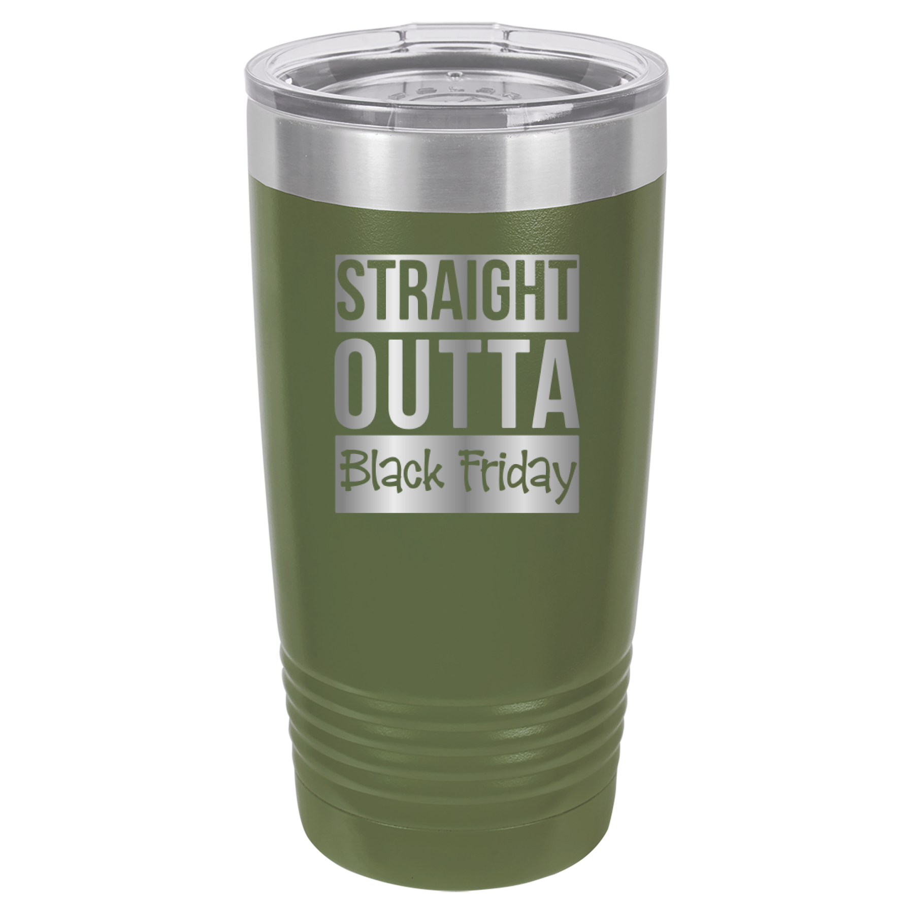 Straight Outta Black Friday - 20oz Polar Camel Tumbler - Olive Green image