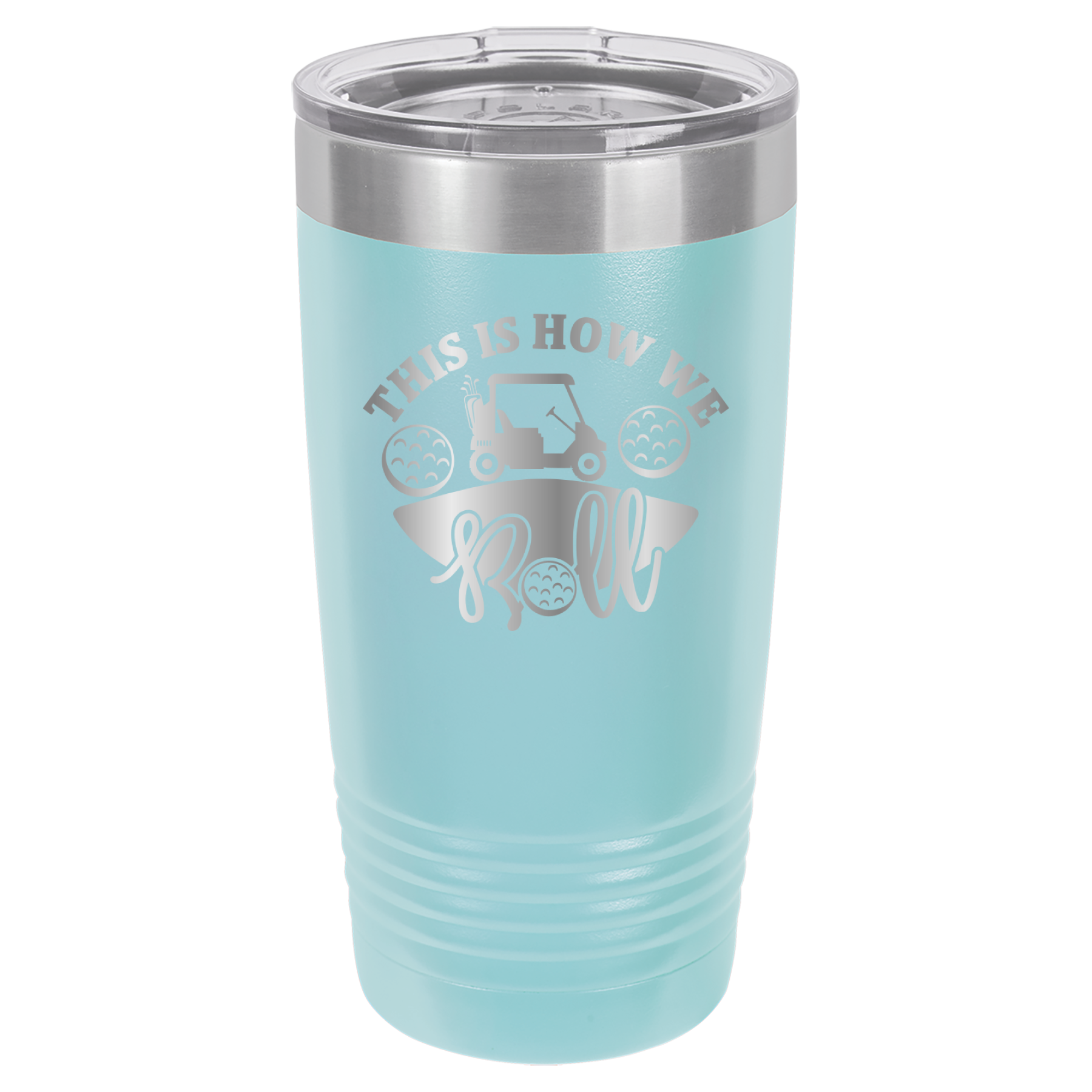 This Is How We Roll  -Golf - 20oz Polar Camel Tumbler - Light Blue image
