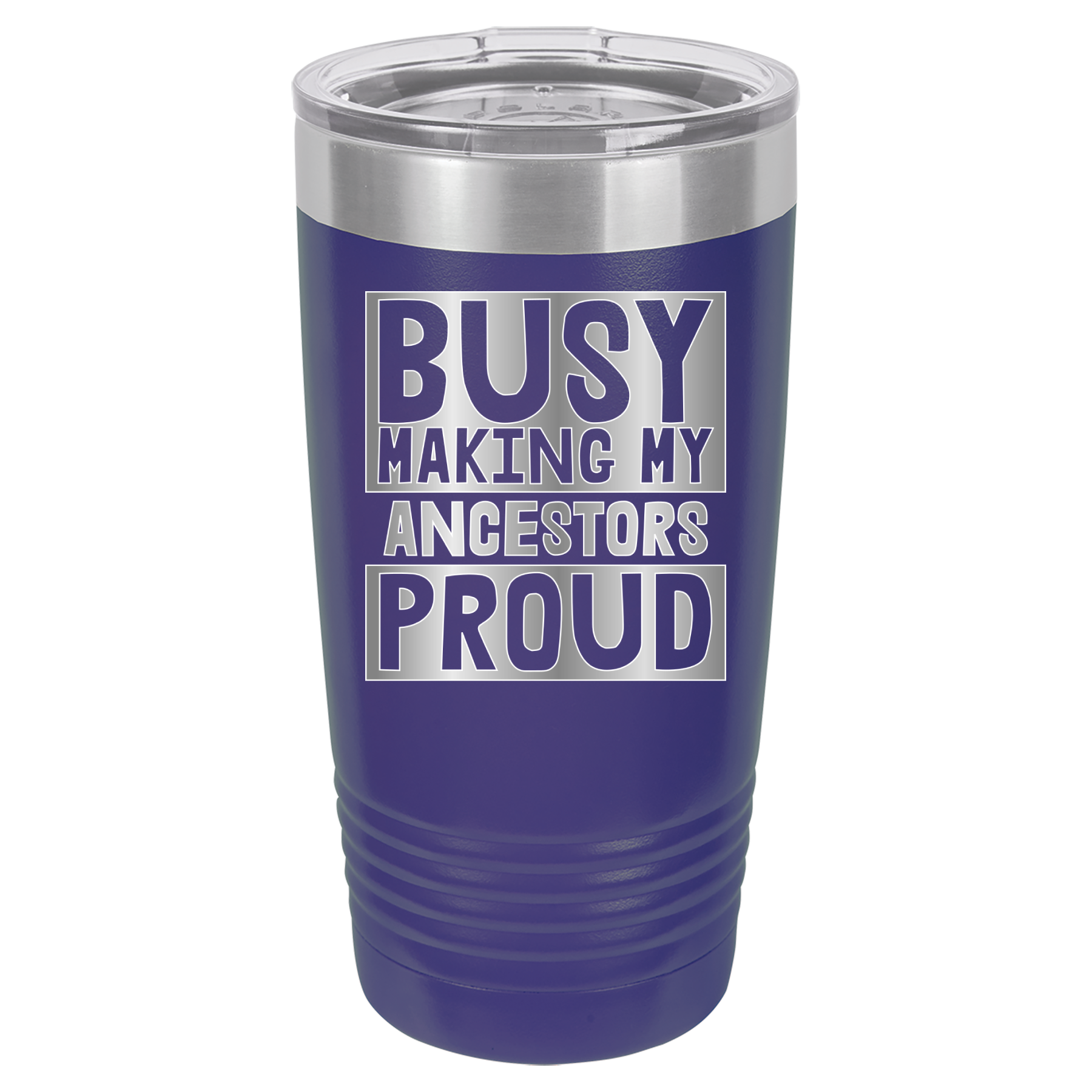 Busy Making My Ancestors Proud - 20oz Polar Camel Tumbler - Purple image
