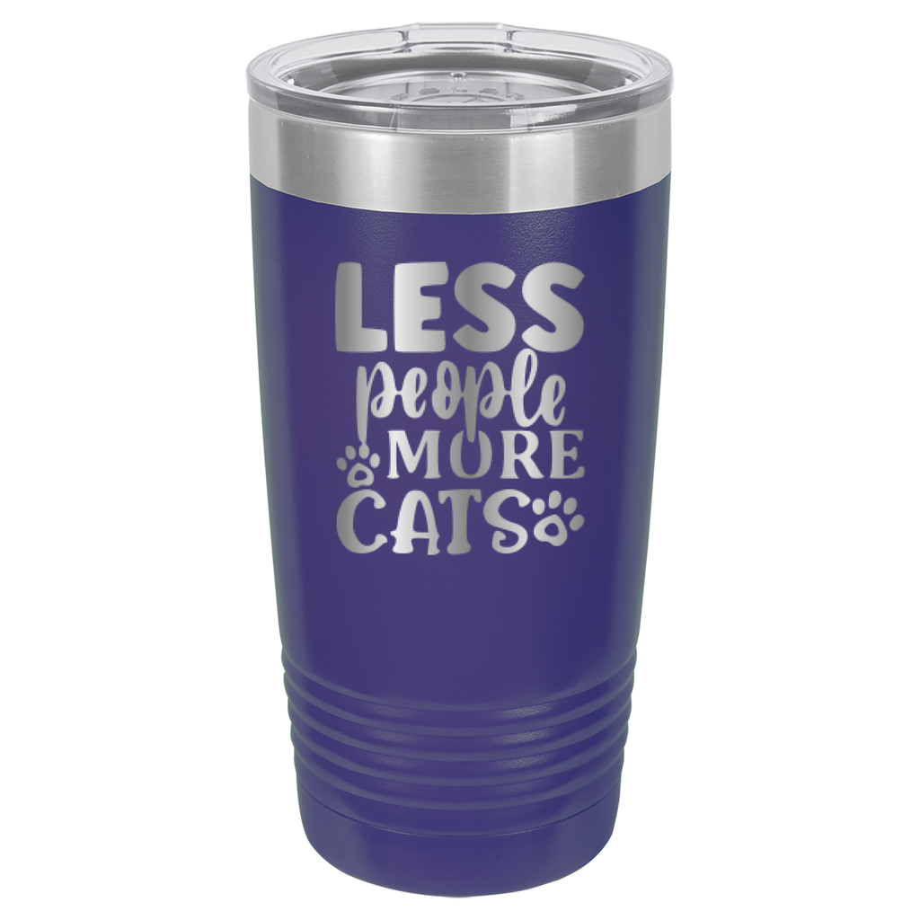 Less People More Cats - 20oz Polar Camel Tumbler image 5