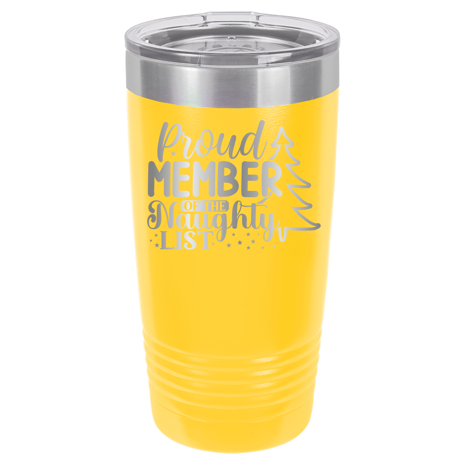 Proud Member of the Naughty List - 20oz Polar Camel Tumbler - Yellow image