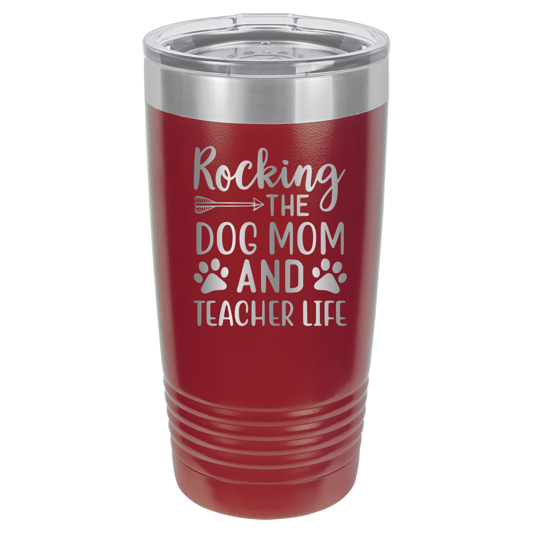 Rocking The Dog Mom And Teacher Life - 20oz Polar Camel Tumbler image 10