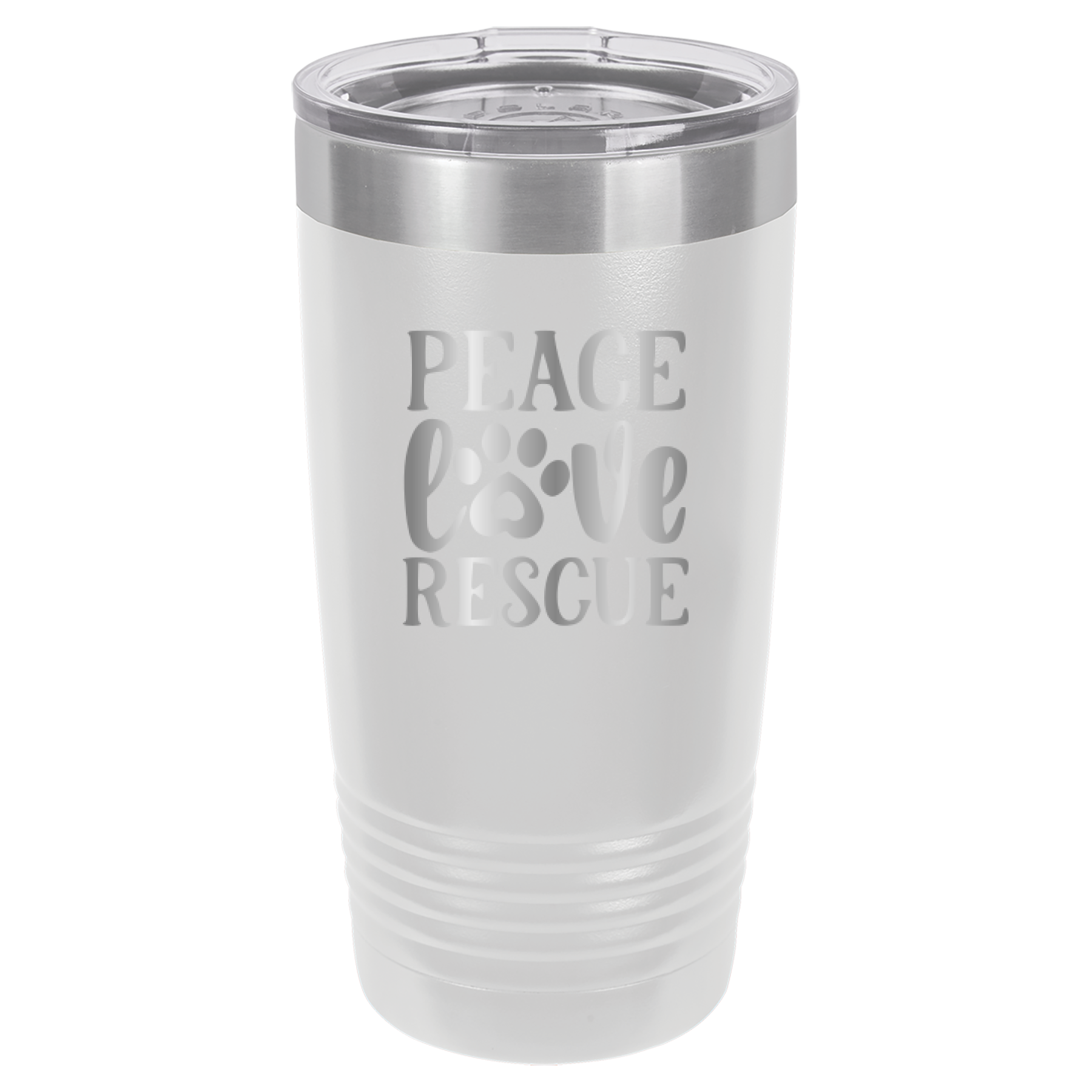 Peace, Love, Rescue - 20oz Polar Camel Tumbler image 3