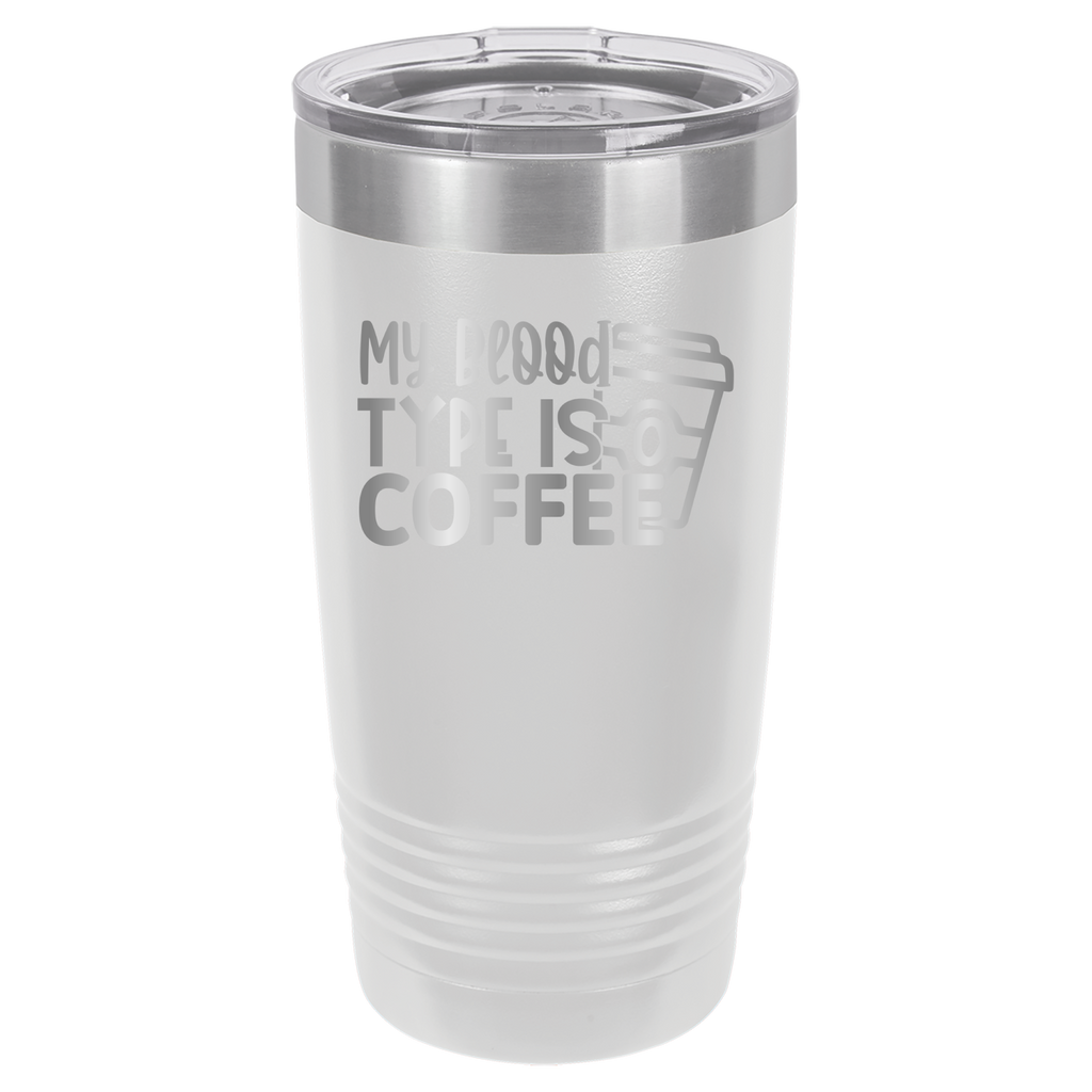My Blood Type Is Coffee - 20oz Polar Camel Tumbler image 3