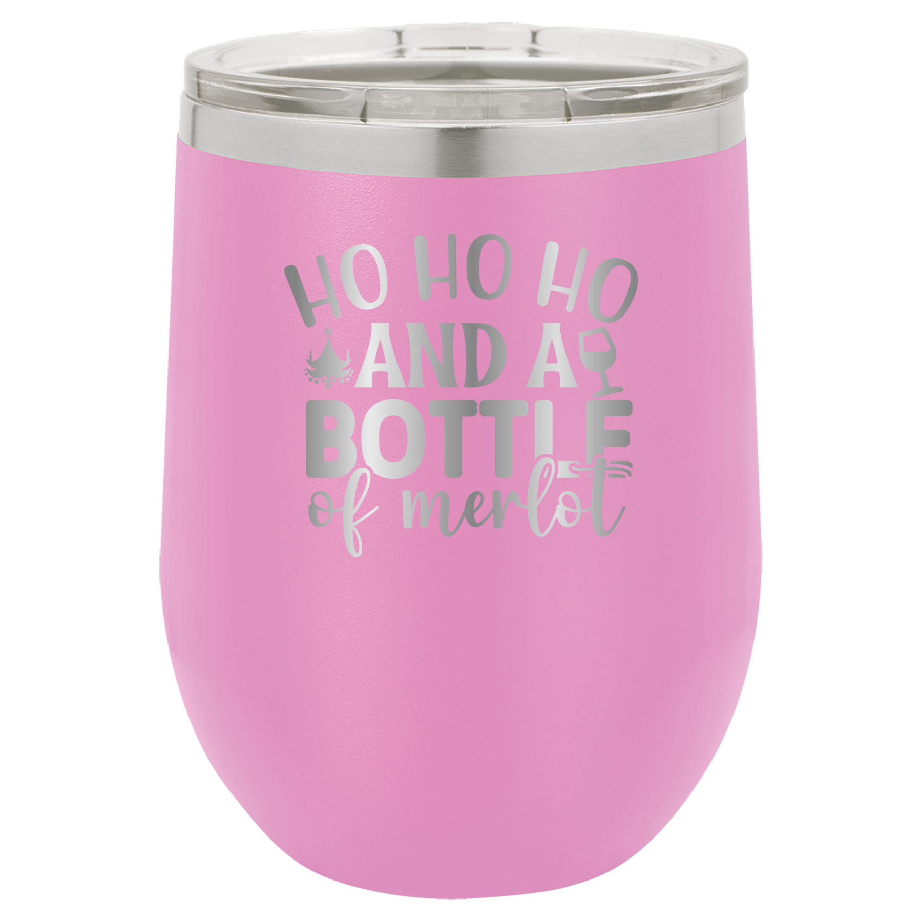 Ho Ho Ho And A Bottle of Merlot - 12oz Polar Camel Wine Tumbler image 10