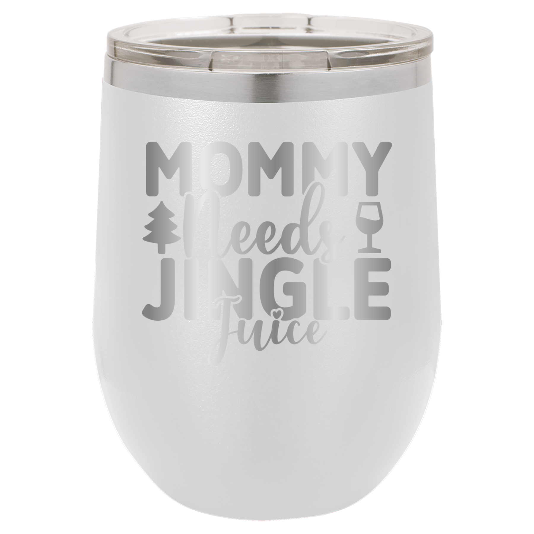 Mommy Needs Jingle Juice - 12oz Polar Camel Wine Tumbler image 4