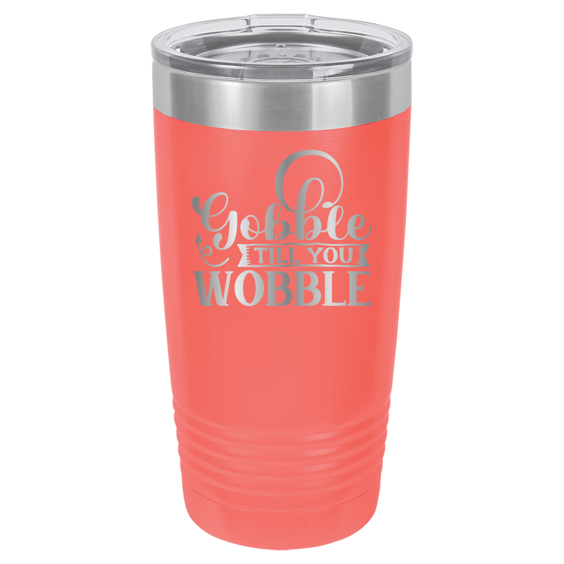 Gobble Til You Wobble - 20oz Polar Camel Tumbler - Coral image