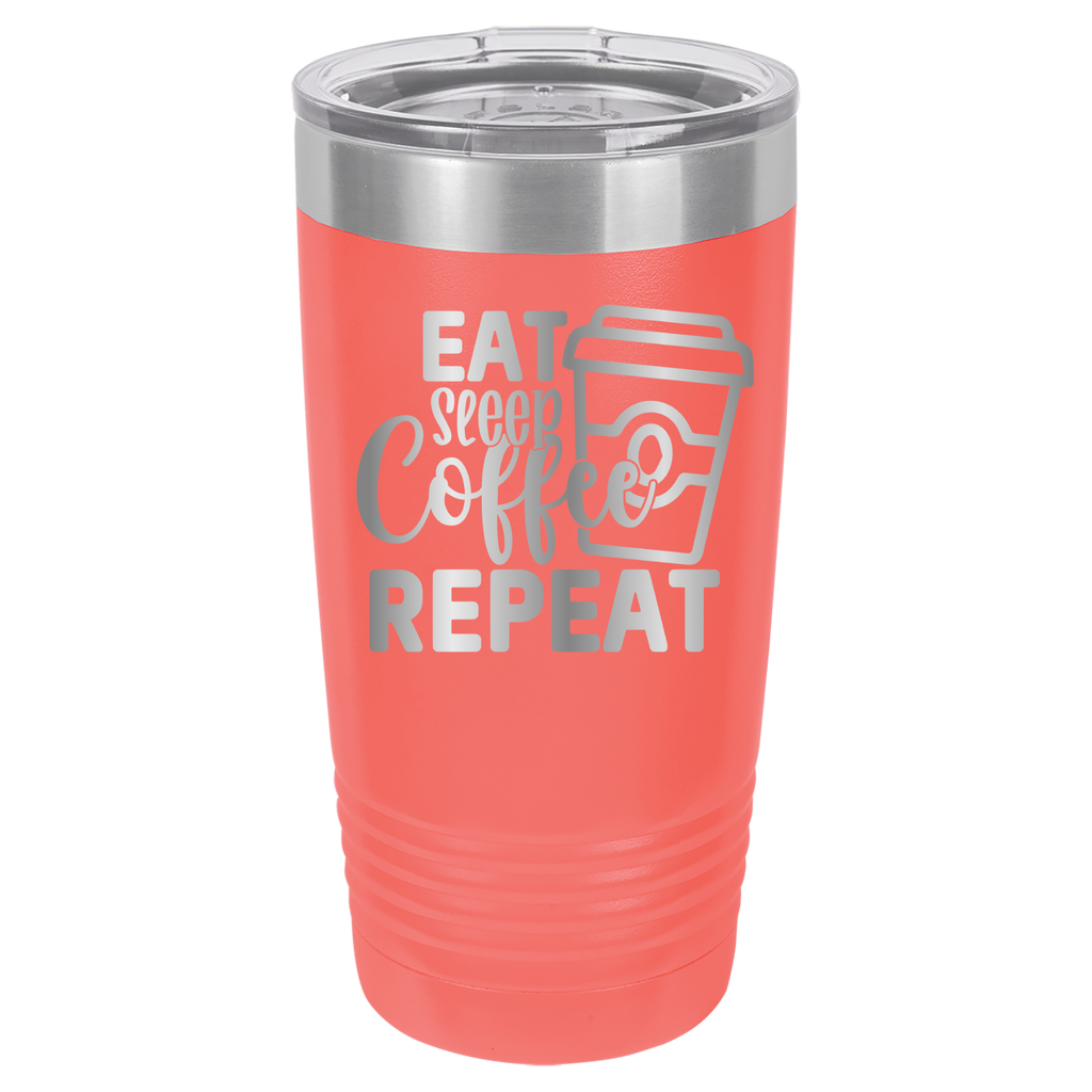 Eat, Sleep, Coffee, Repeat - 20oz Polar Camel Tumbler - For Coffee Lovers! image 15