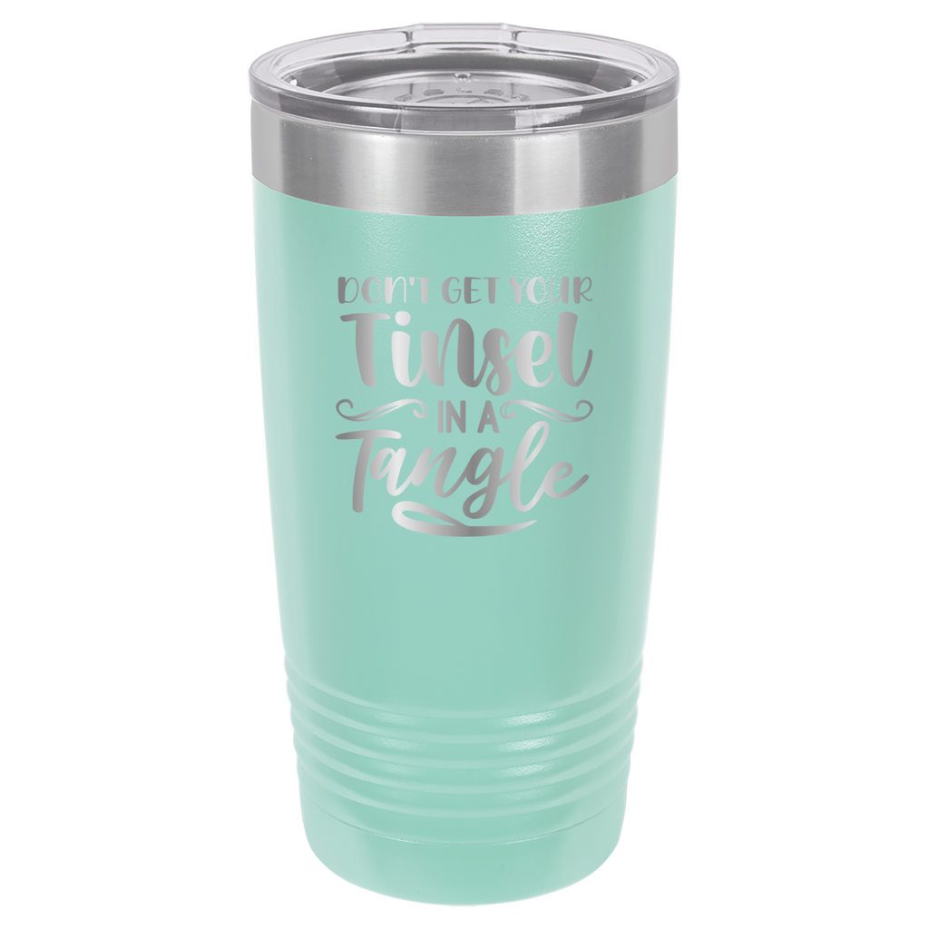 Don't Get Your Tinsel In A Tangle - 20oz Polar Camel Tumbler - Teal image