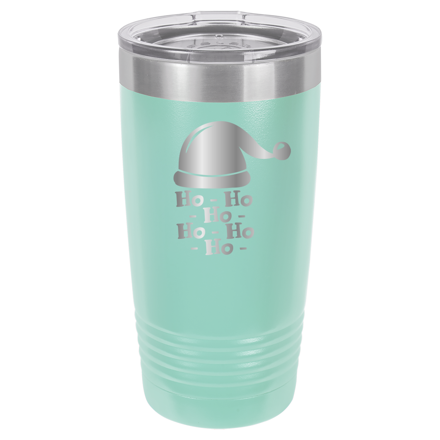 Ho Ho Ho Santa Claus Christmas - 20oz Polar Camel Tumbler - Teal image