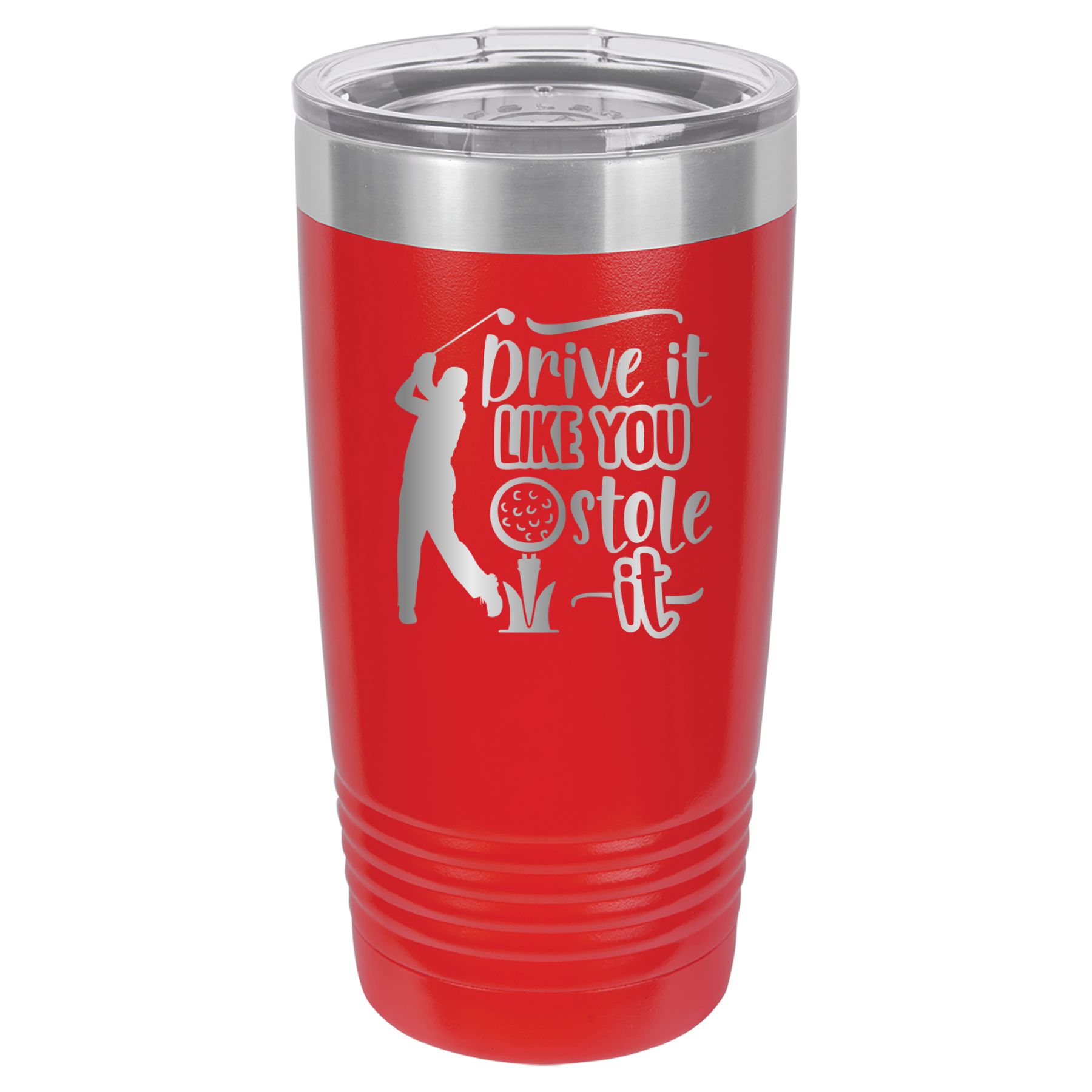 Drive It Like You Stole It (Male) - 20oz Polar Camel Tumbler - Golf - Red image