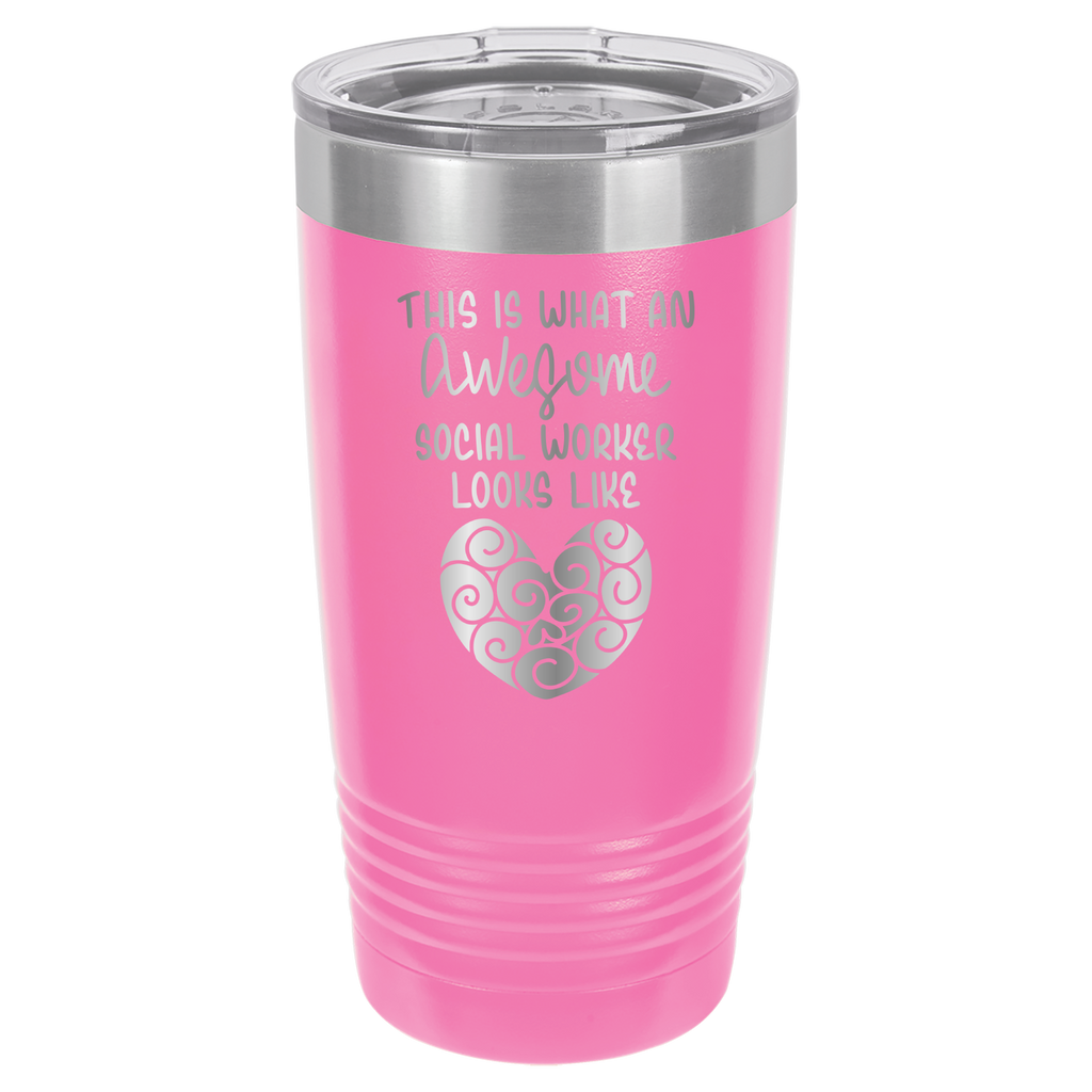 This Is What An Awesome Social Worker Looks Like - 20oz Polar Camel Tumbler image 11