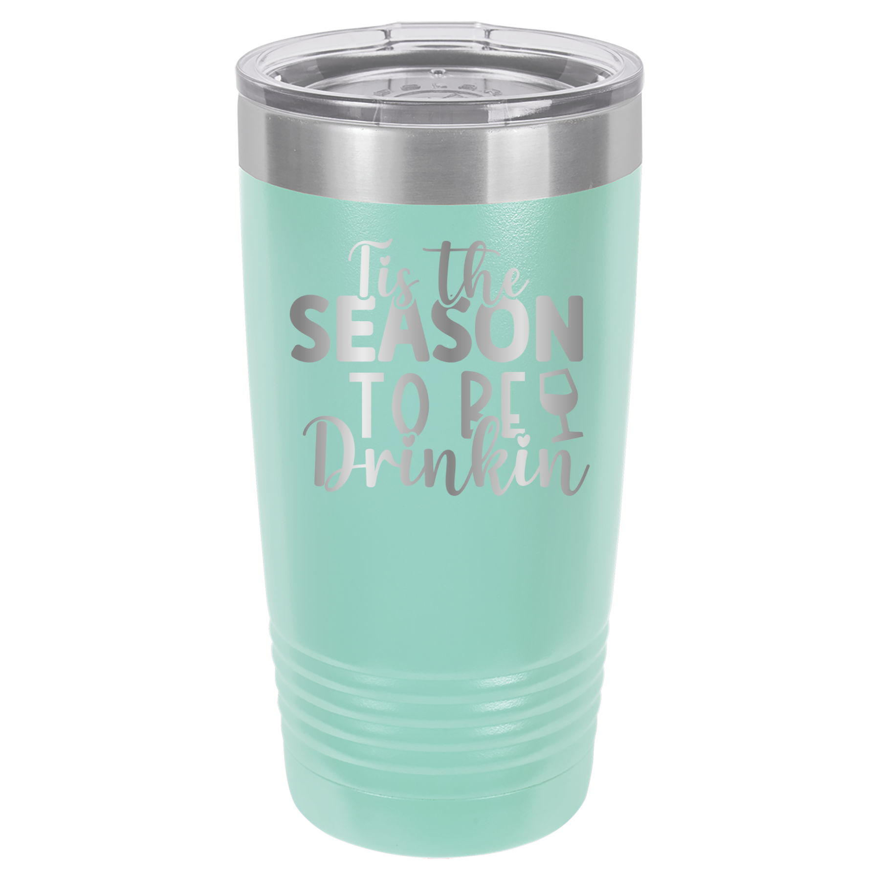 Tis The Season To Be Drinkin' - 20oz Polar Camel Tumbler - Teal image