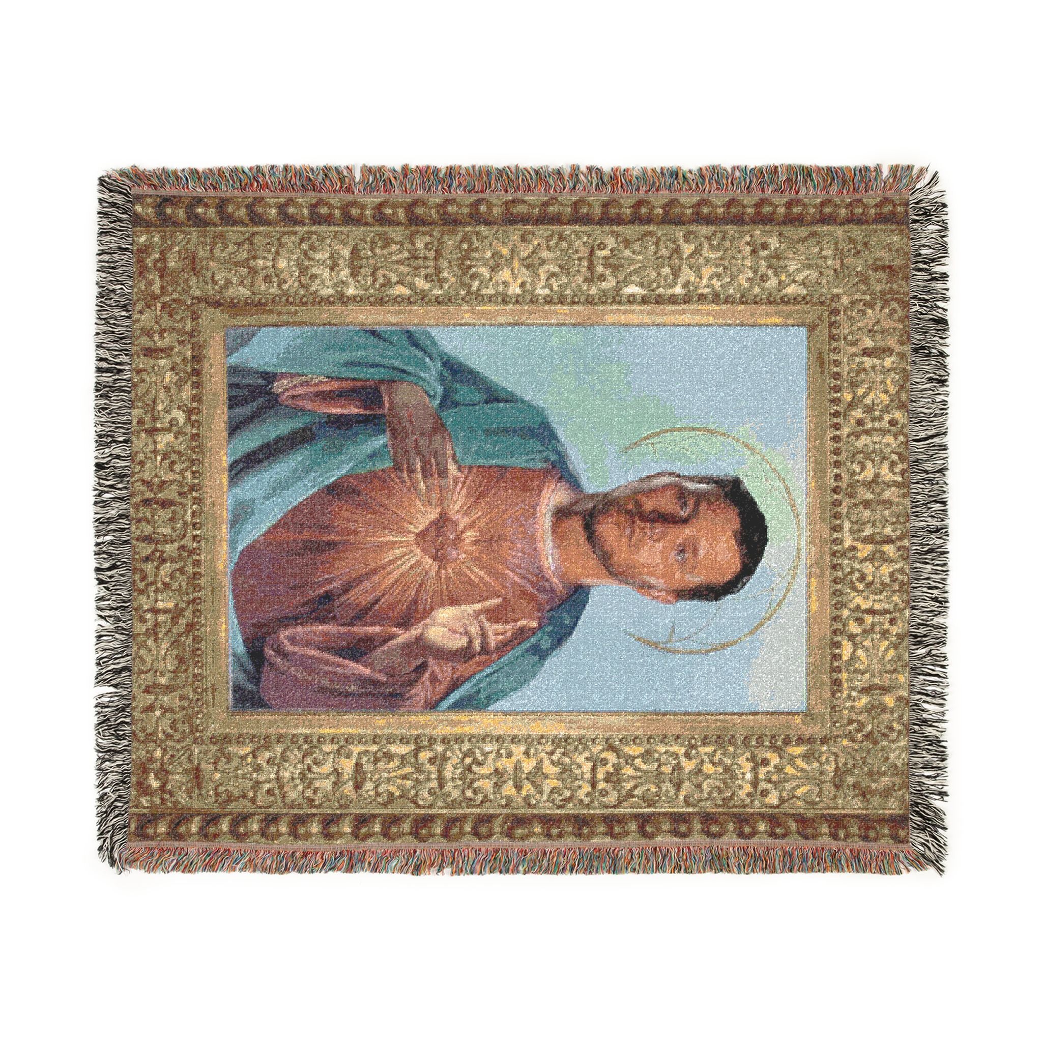 Josh Allen Jesus Woven Blanket - Buffalo Bills Fan Gift, Religious Football Home Decor, Cozy Throw, Bedding, Wall Tapestry