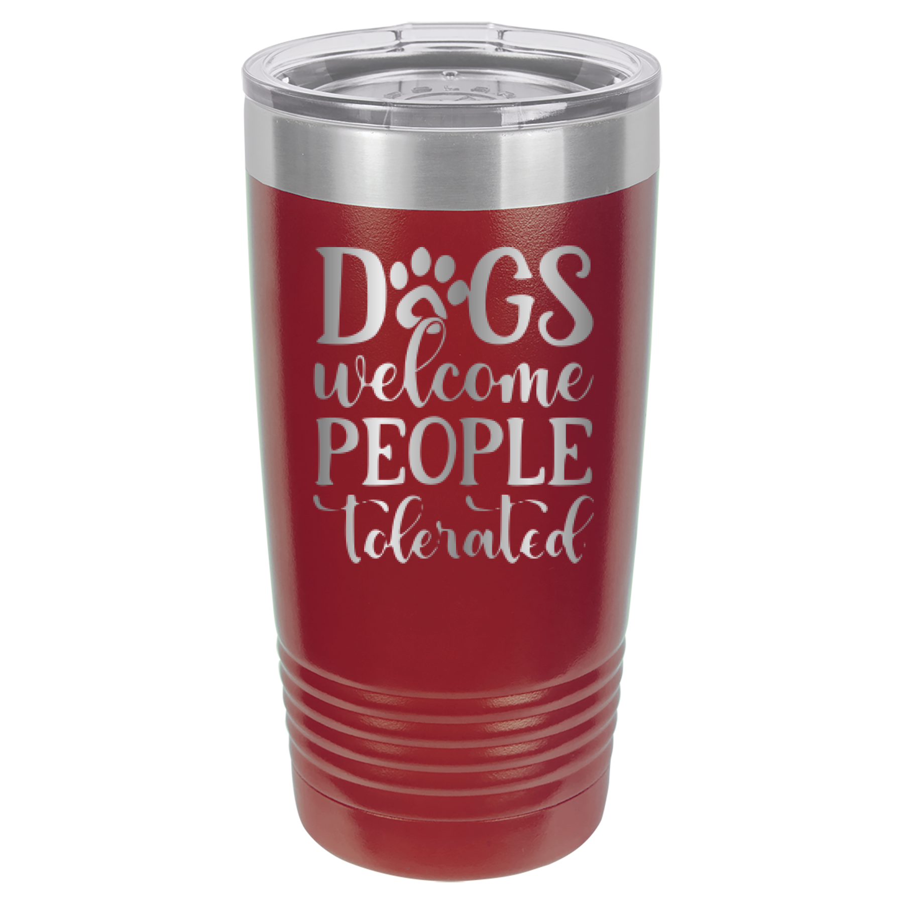 Dogs Welcome People Tolerated - 20oz Polar Camel Tumbler image 10