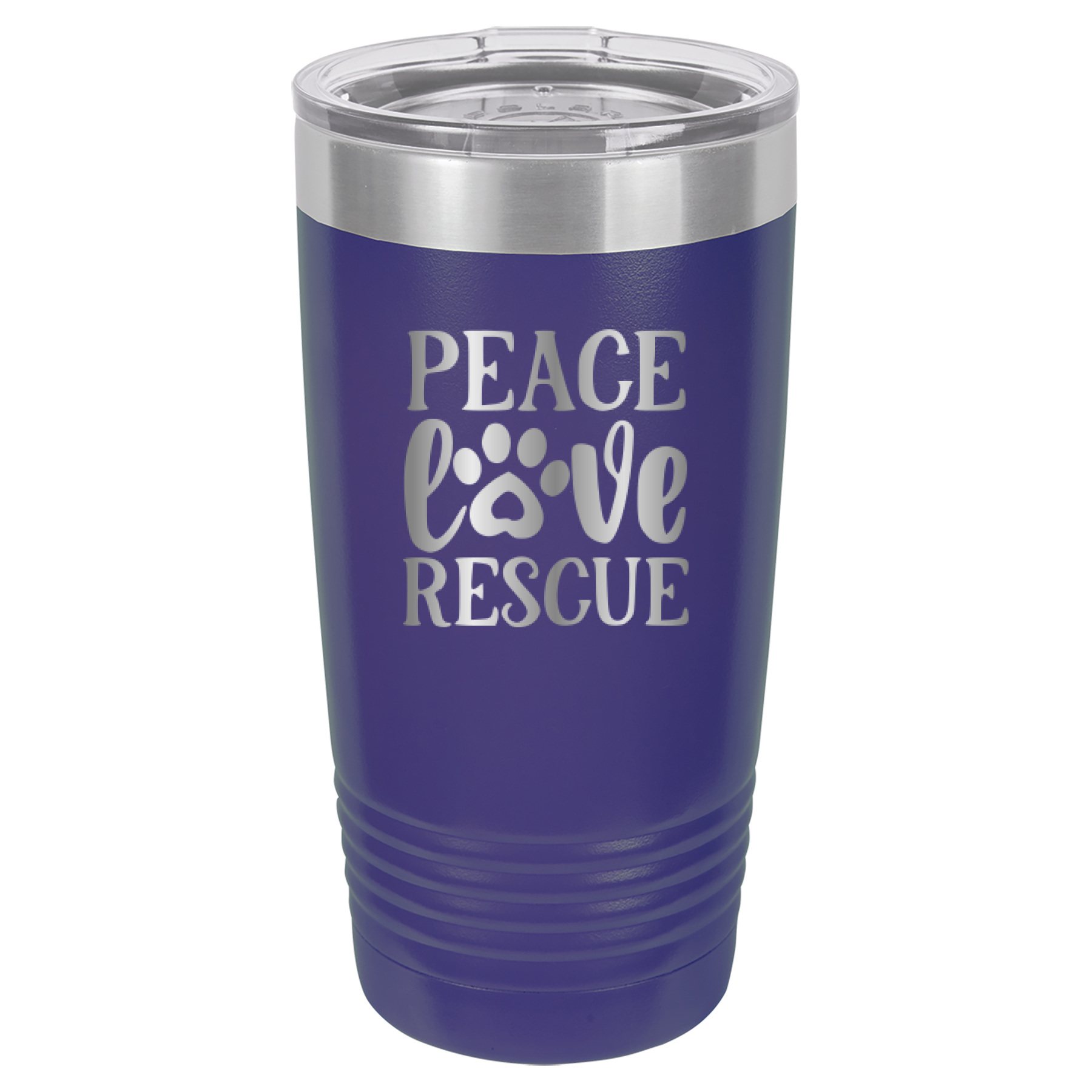 Peace, Love, Rescue - 20oz Polar Camel Tumbler image 0