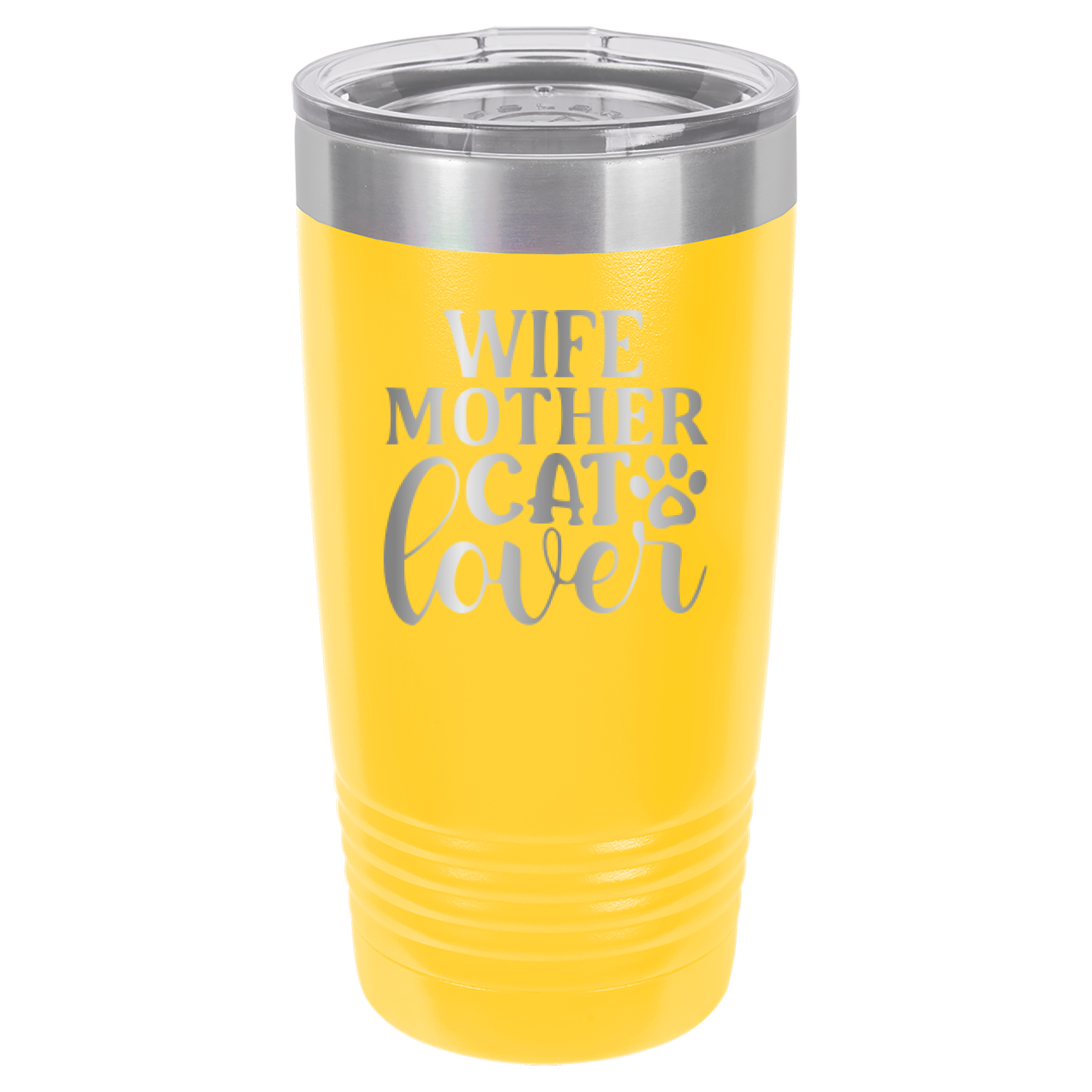 Wife, Mother, Cat Lover - 20oz Polar Camel Tumbler image 2