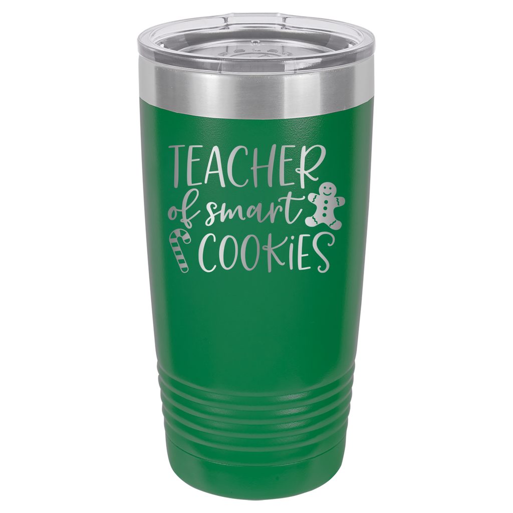 Teacher Of Smart Cookies - 20oz Polar Camel Tumbler - Green image