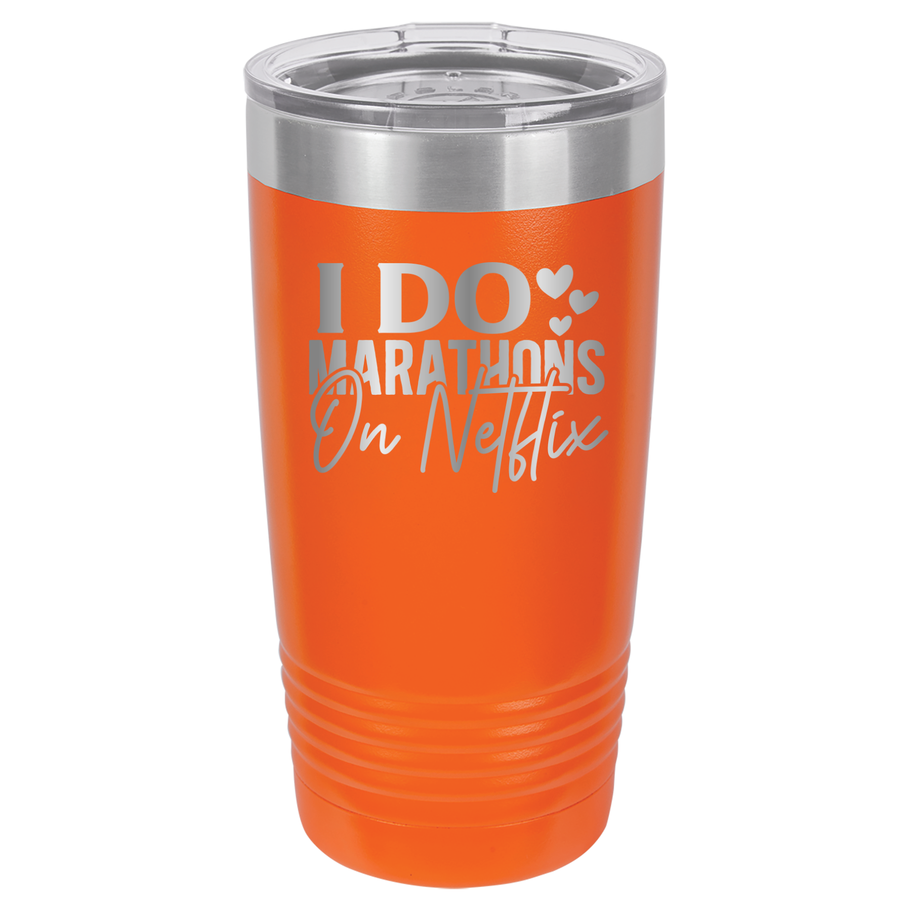 I Do Marathons On Netflix - 20oz Polar Camel Tumbler image 11