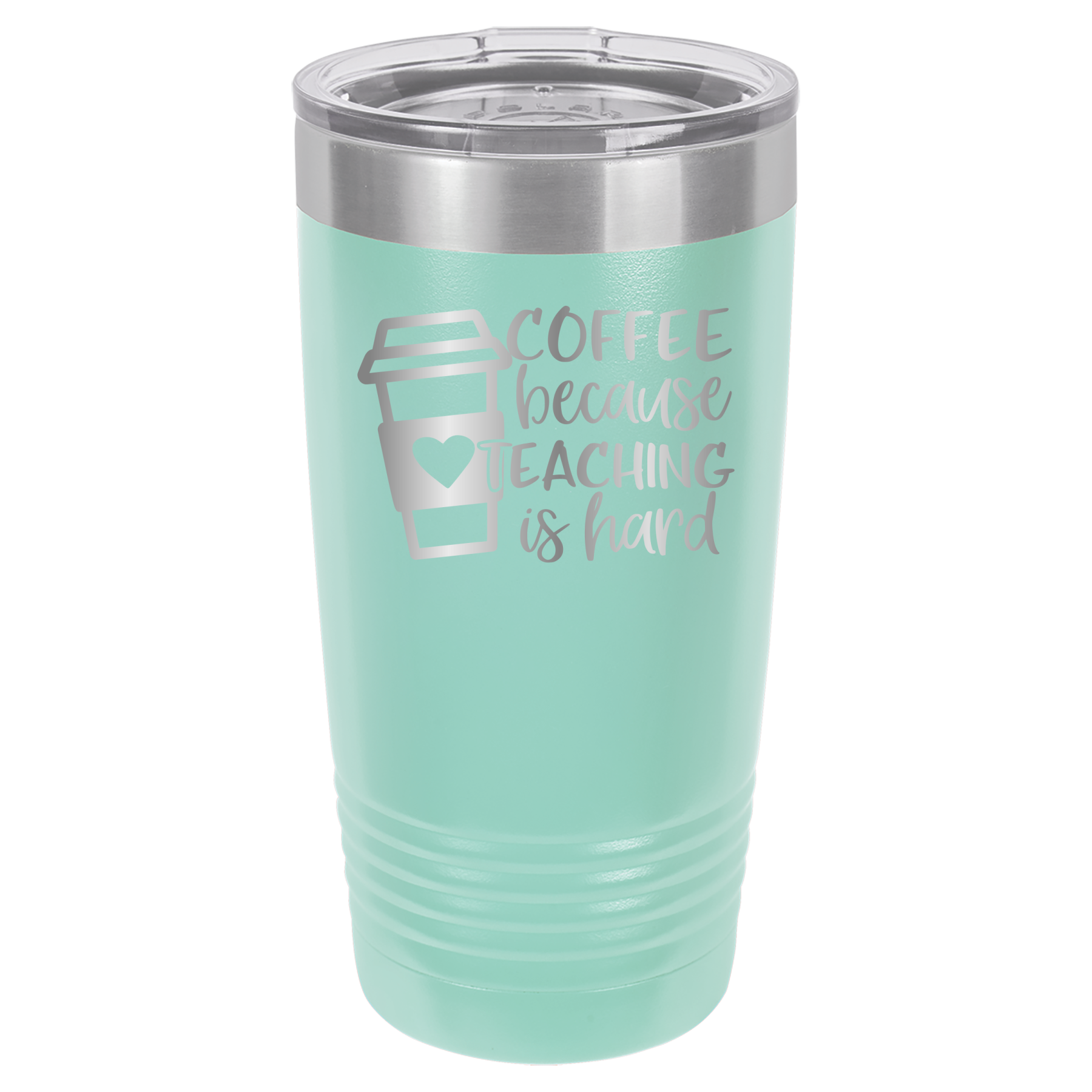 Coffee Because Teaching Is Hard - 20oz Polar Camel Tumbler image 5